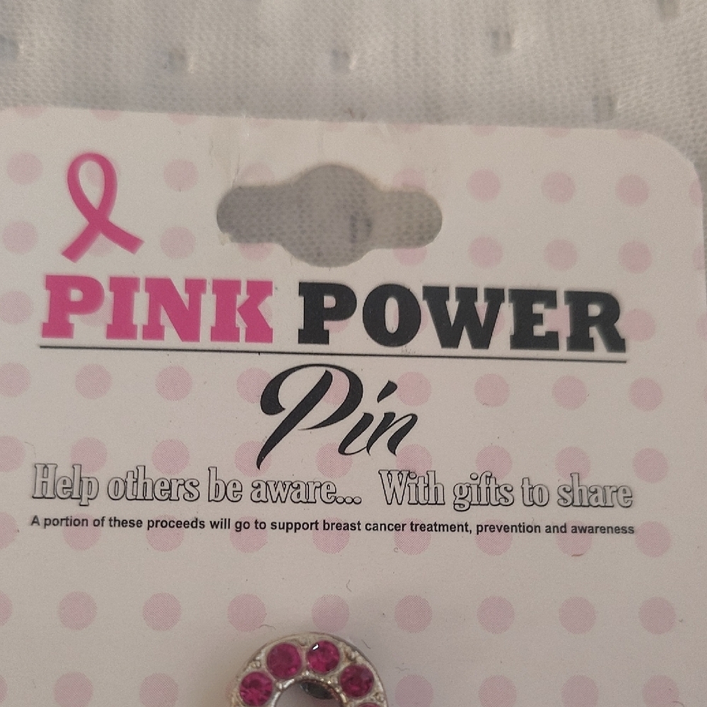 Pin - Pink Ribbon Jewelry - Picture 2 of 2